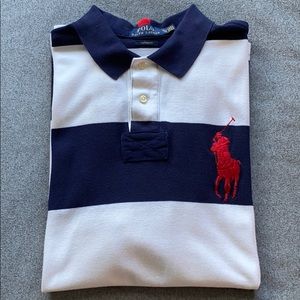 Striped USA Polo Shirt